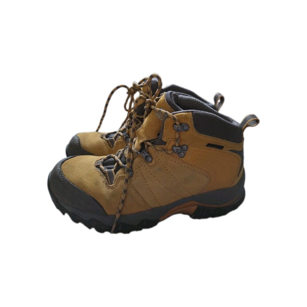 Clorts Unestex Yellow Suede Leather Waterproof Hiking Boots Shoes Women 8.5 GUC